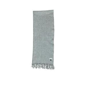 Acne Studios Virgin Wool Oversized Scarf Grey Made Italy